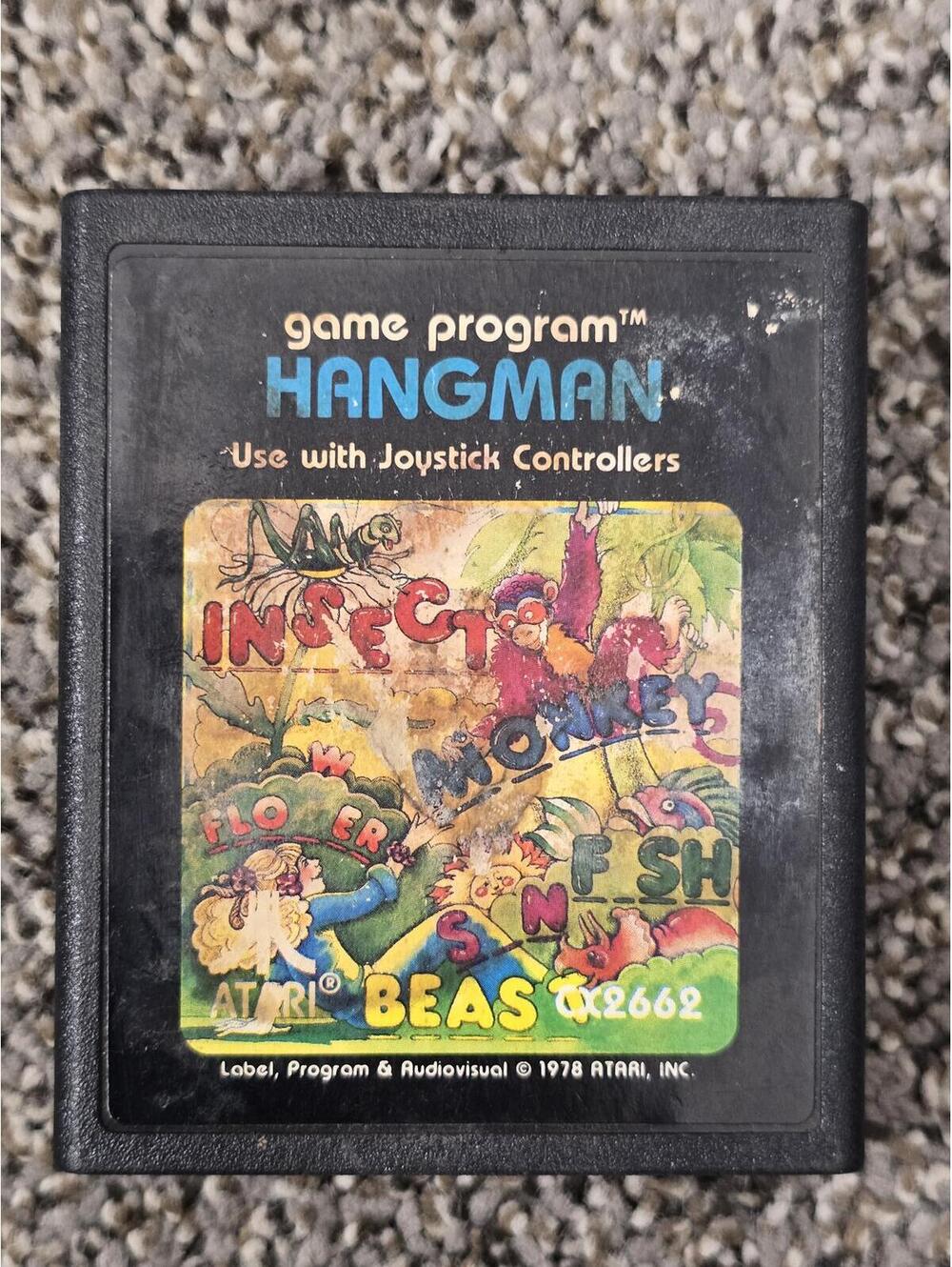 Atari Game Program Hangman Cartridge